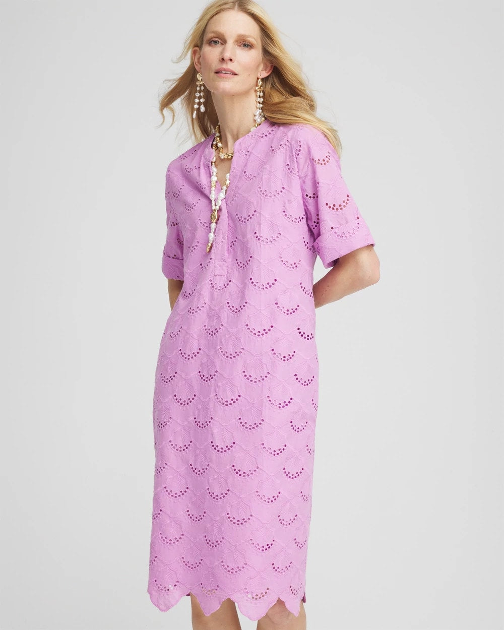 Eyelet Popover Dress - Chico's