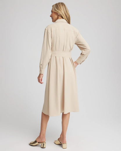 Twill Belted Midi Shirtdress - Chico's