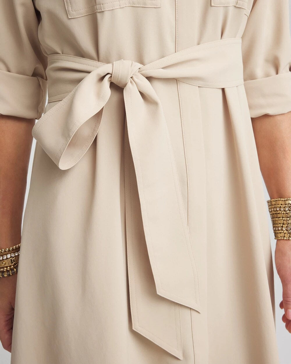 Twill Belted Midi Shirtdress - Chico's