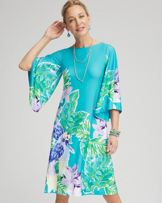 Angel-Sleeve Boat Neck Dress - Chico's