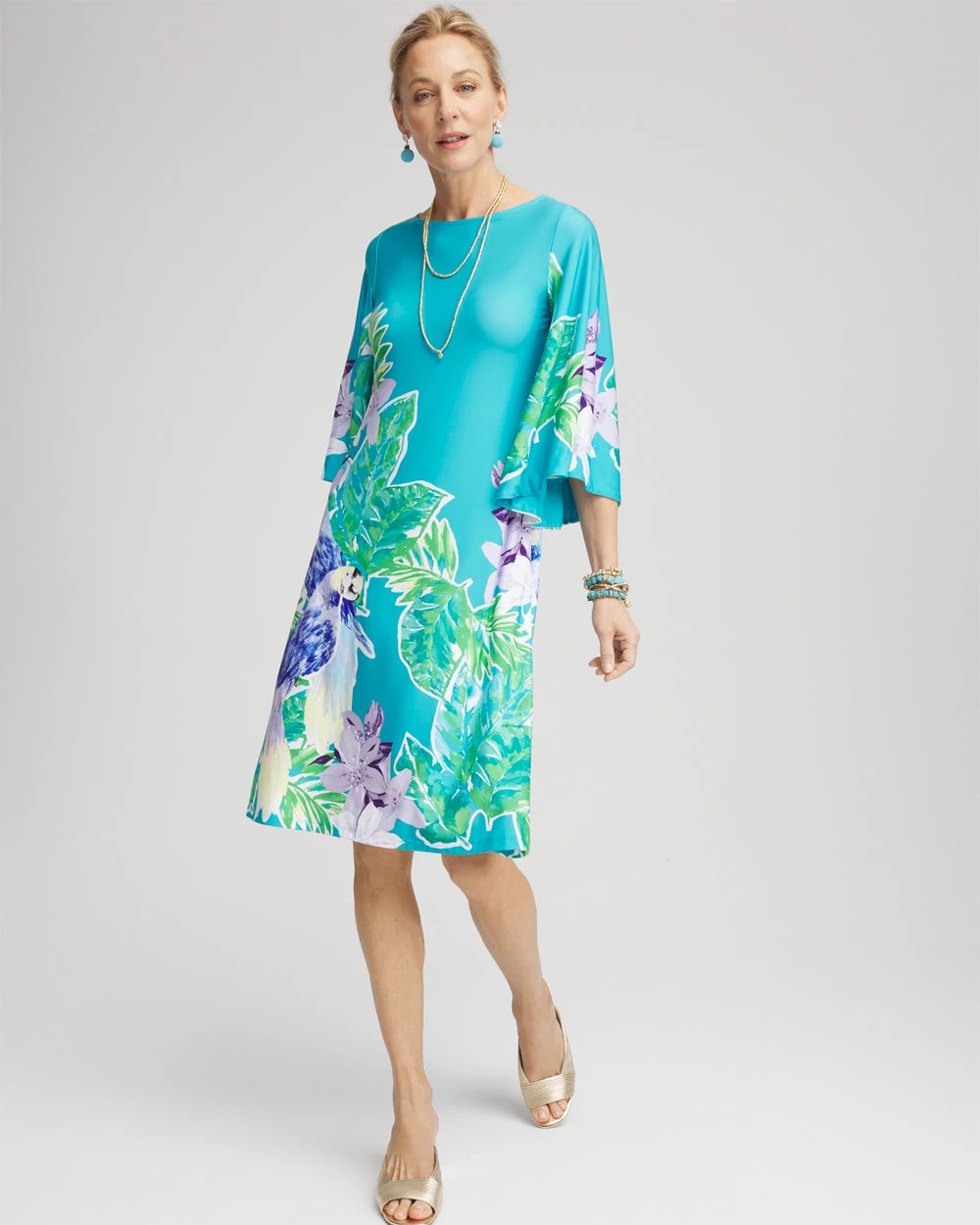 Angel-Sleeve Boat Neck Dress - Chico's