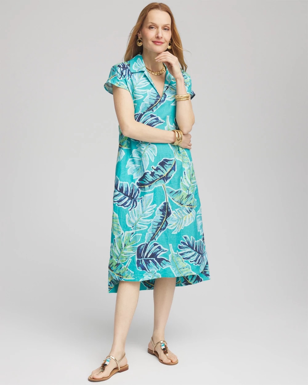 Tropical Linen Midi Dress - Chico's