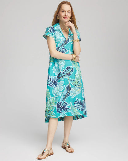 Tropical Linen Midi Dress - Chico's