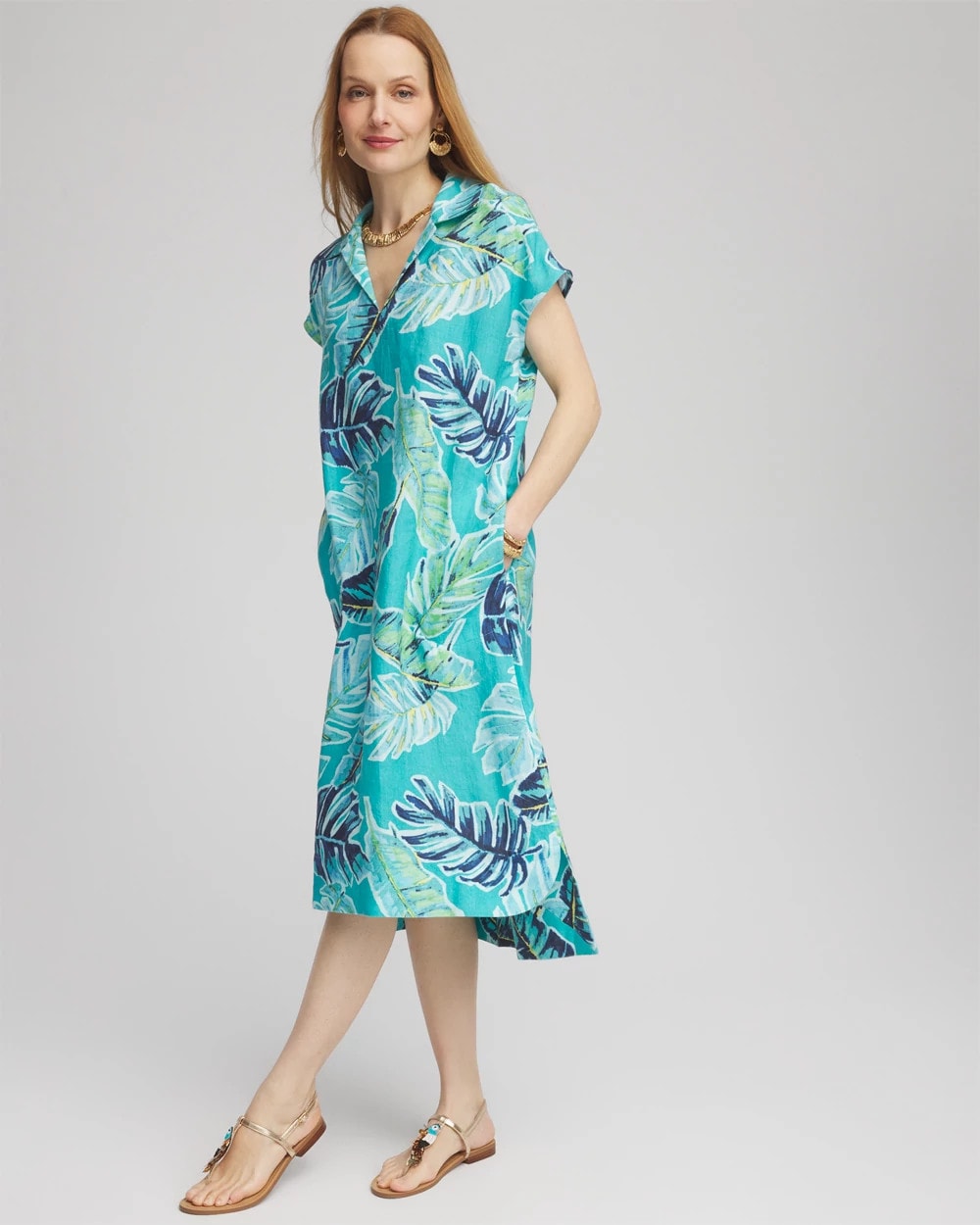 Tropical Linen Midi Dress - Chico's