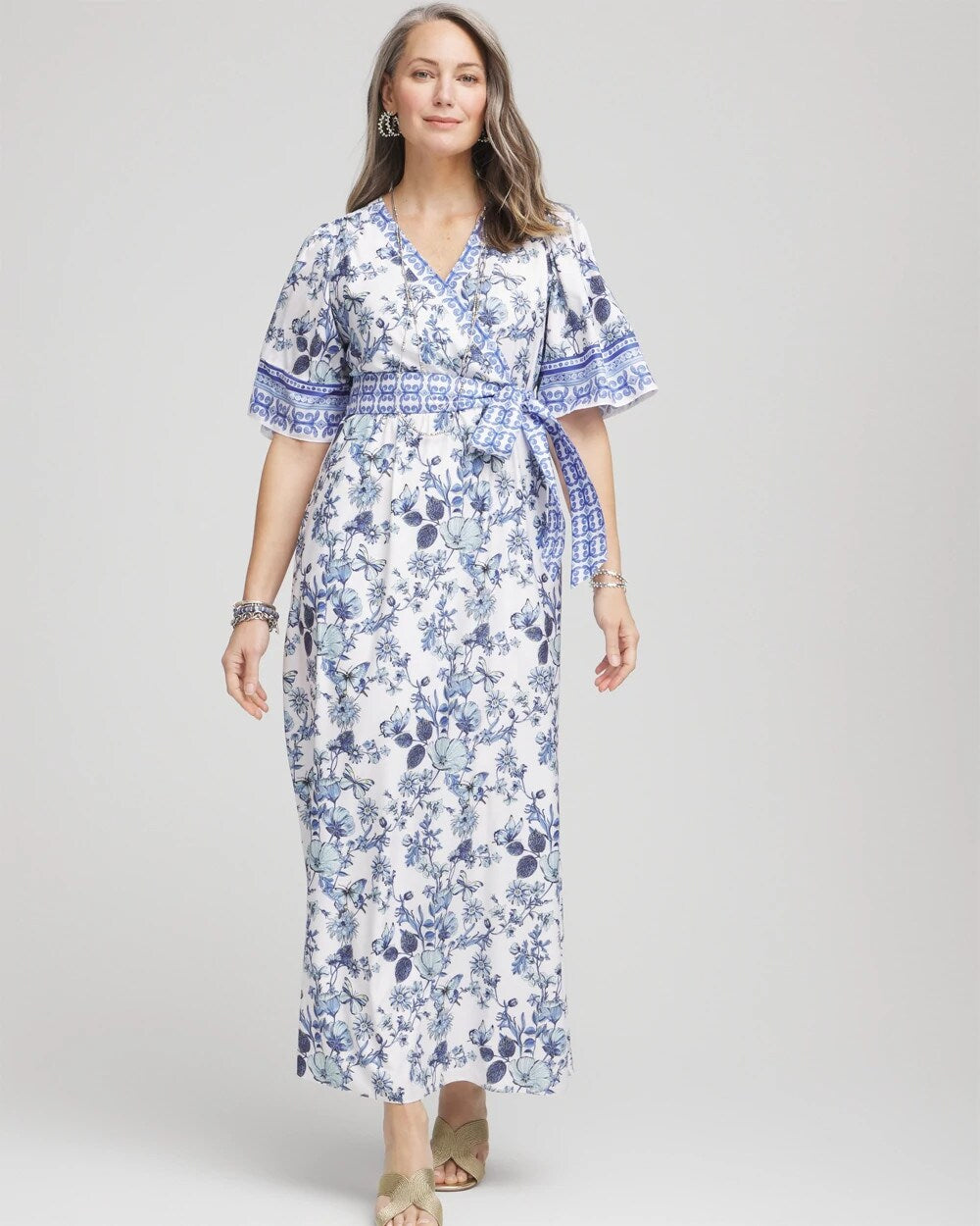 Surplice Matte Satin Maxi Dress - Chico's