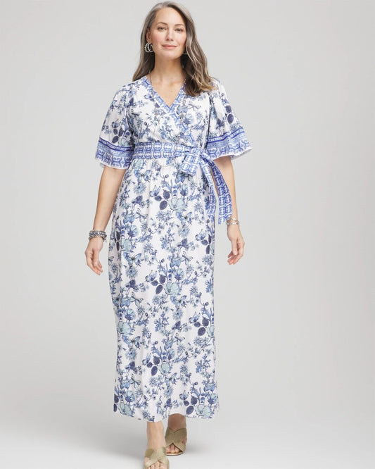 Surplice Matte Satin Maxi Dress - Chico's