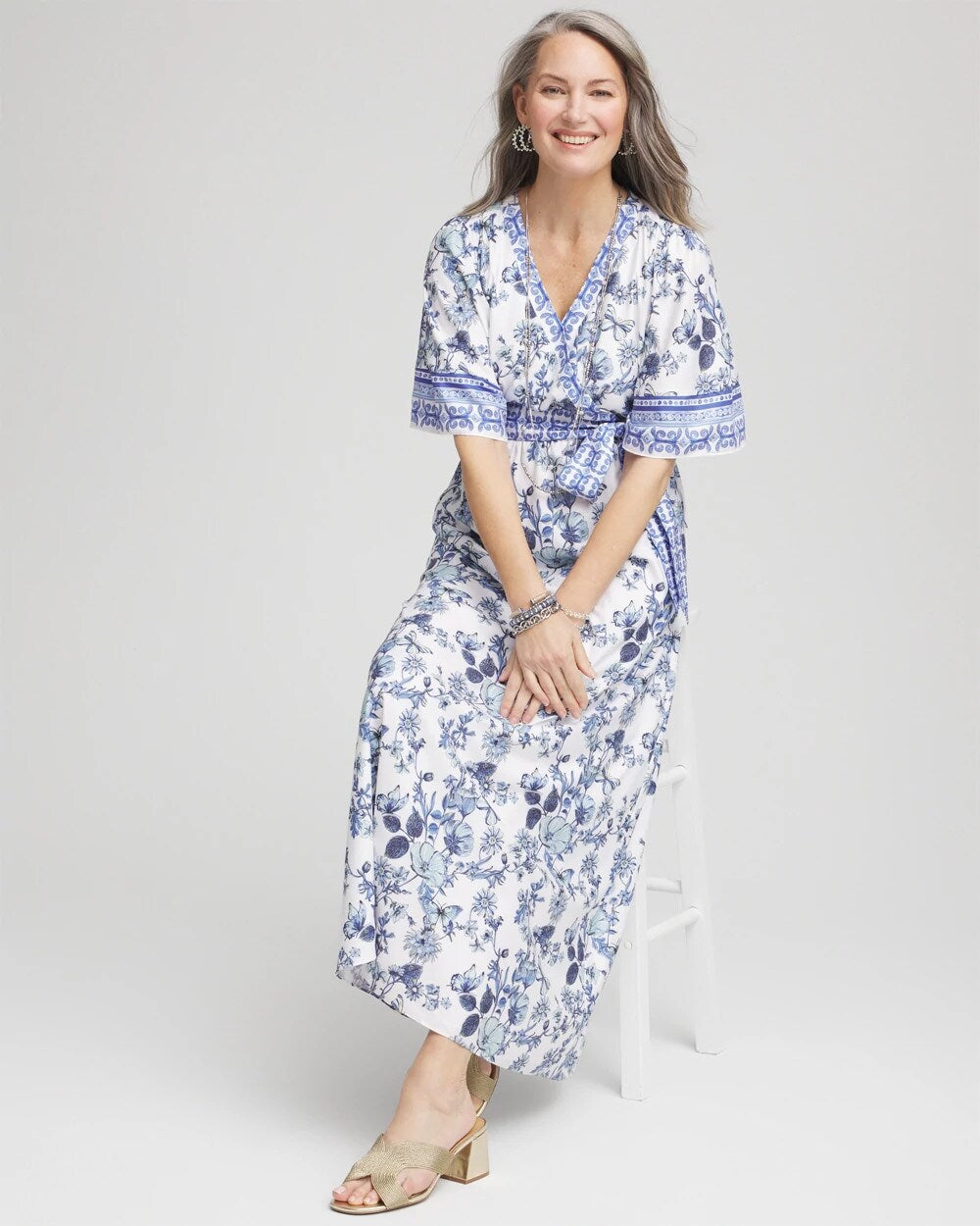 Surplice Matte Satin Maxi Dress - Chico's