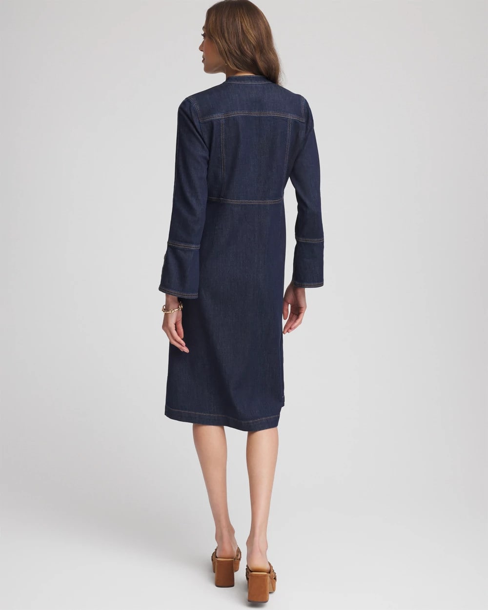 Denim Splitneck Knee-Length Dress - Chico's