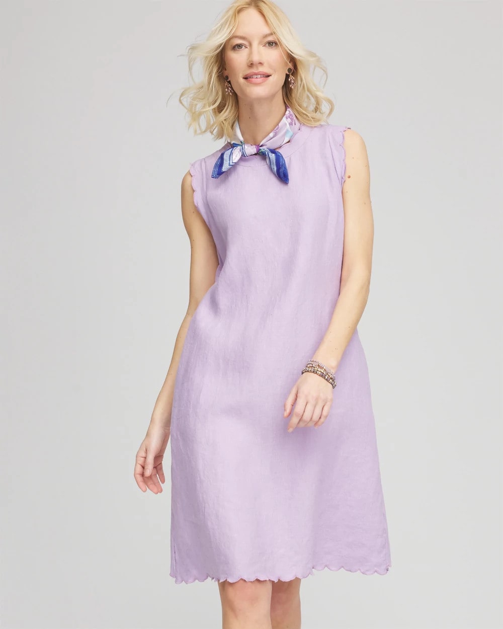 Sleeveless Scalloped Trim Dress - Chico's