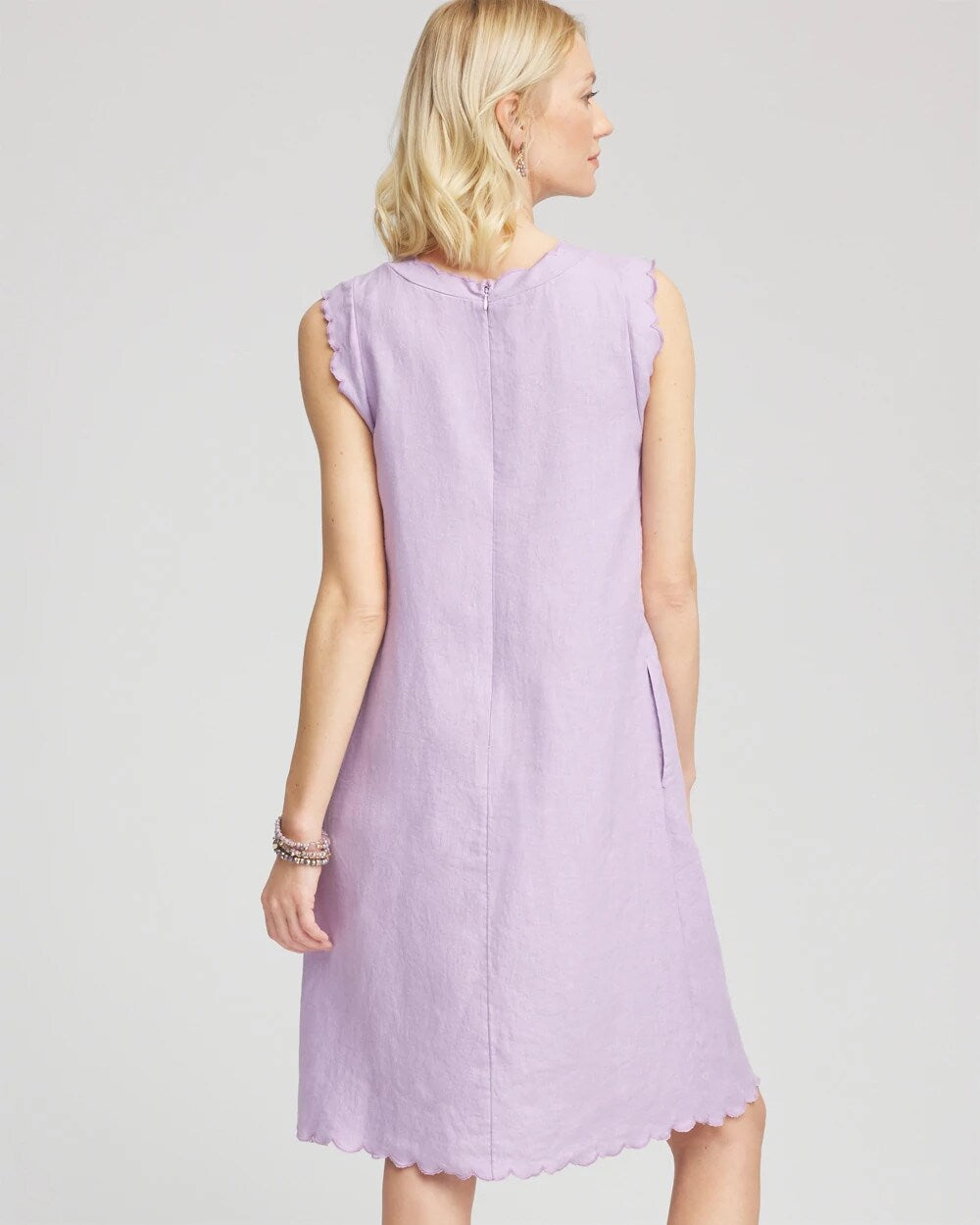 Sleeveless Scalloped Trim Dress - Chico's