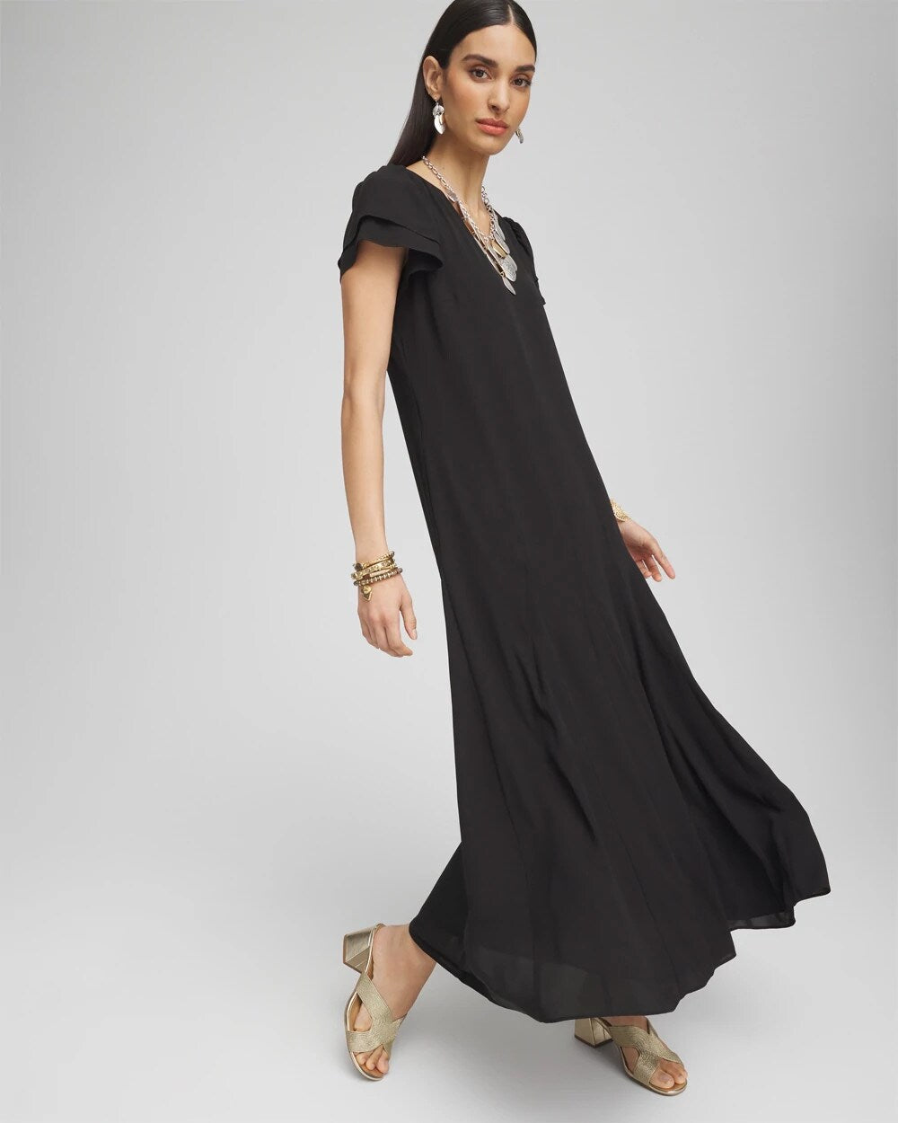 Crepe V-Neck Maxi Dress - Chico's