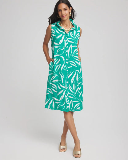 Rayon Silk Sleeveless Shirtdress - Chico's