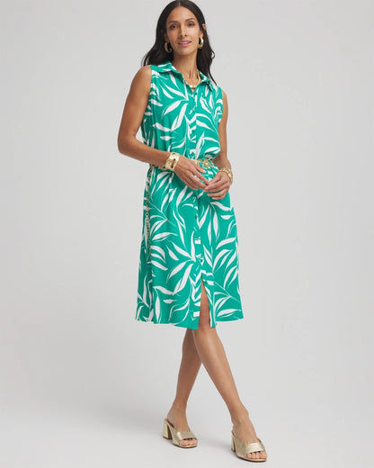 Rayon Silk Sleeveless Shirtdress - Chico's