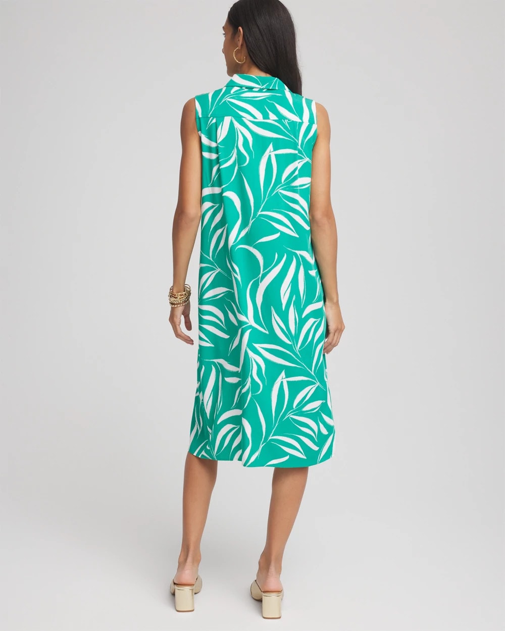 Rayon Silk Sleeveless Shirtdress - Chico's