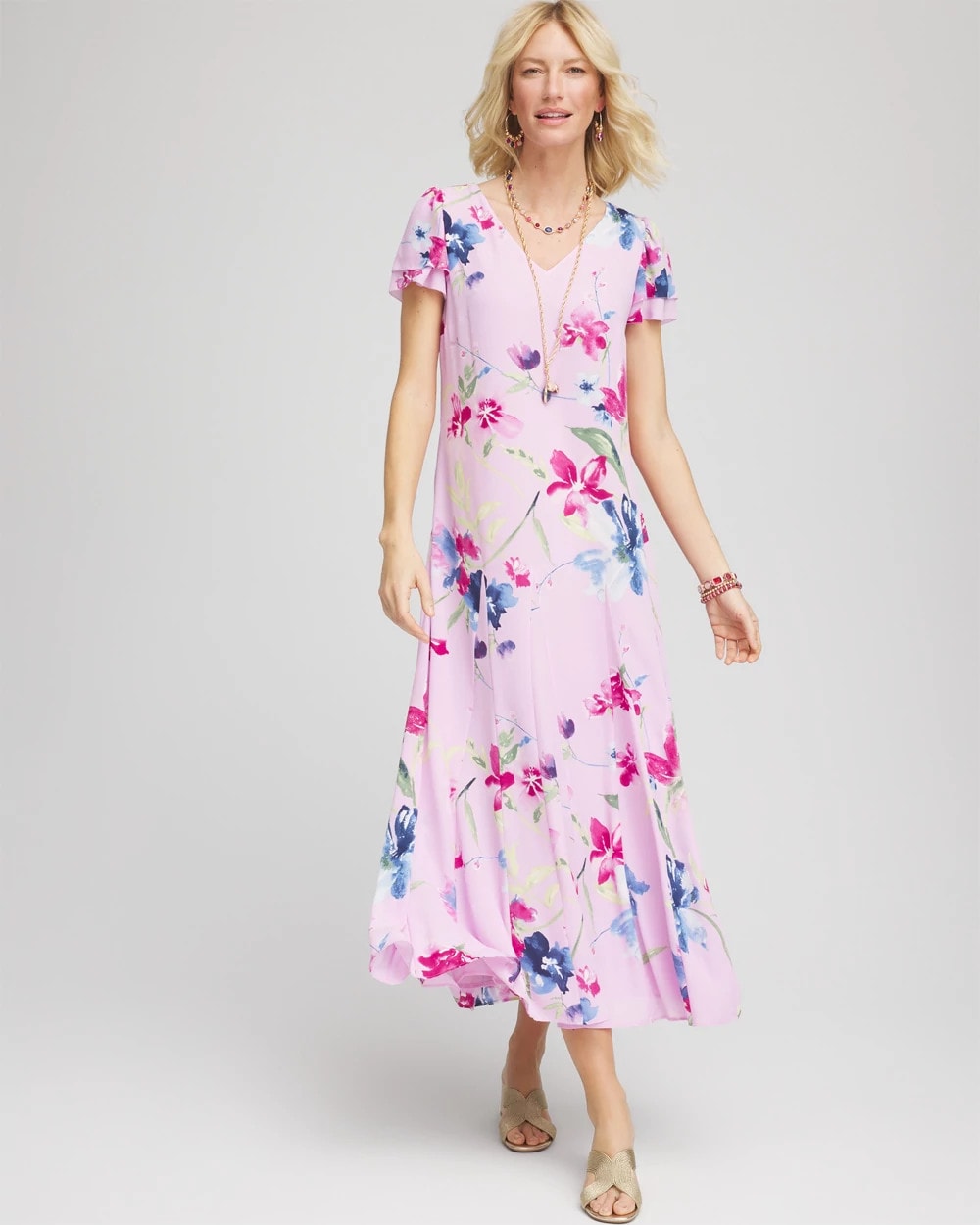 Crepe V-Neck Maxi Dress - Chico's