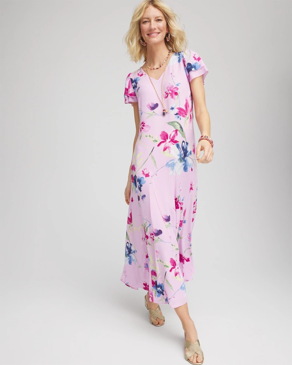 Crepe V-Neck Maxi Dress - Chico's