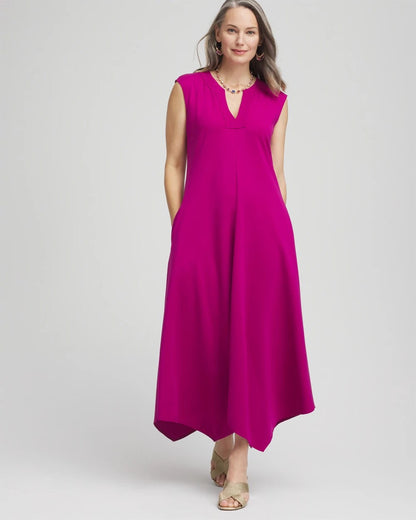 Trapunto Placket Midi Dress - Chico's