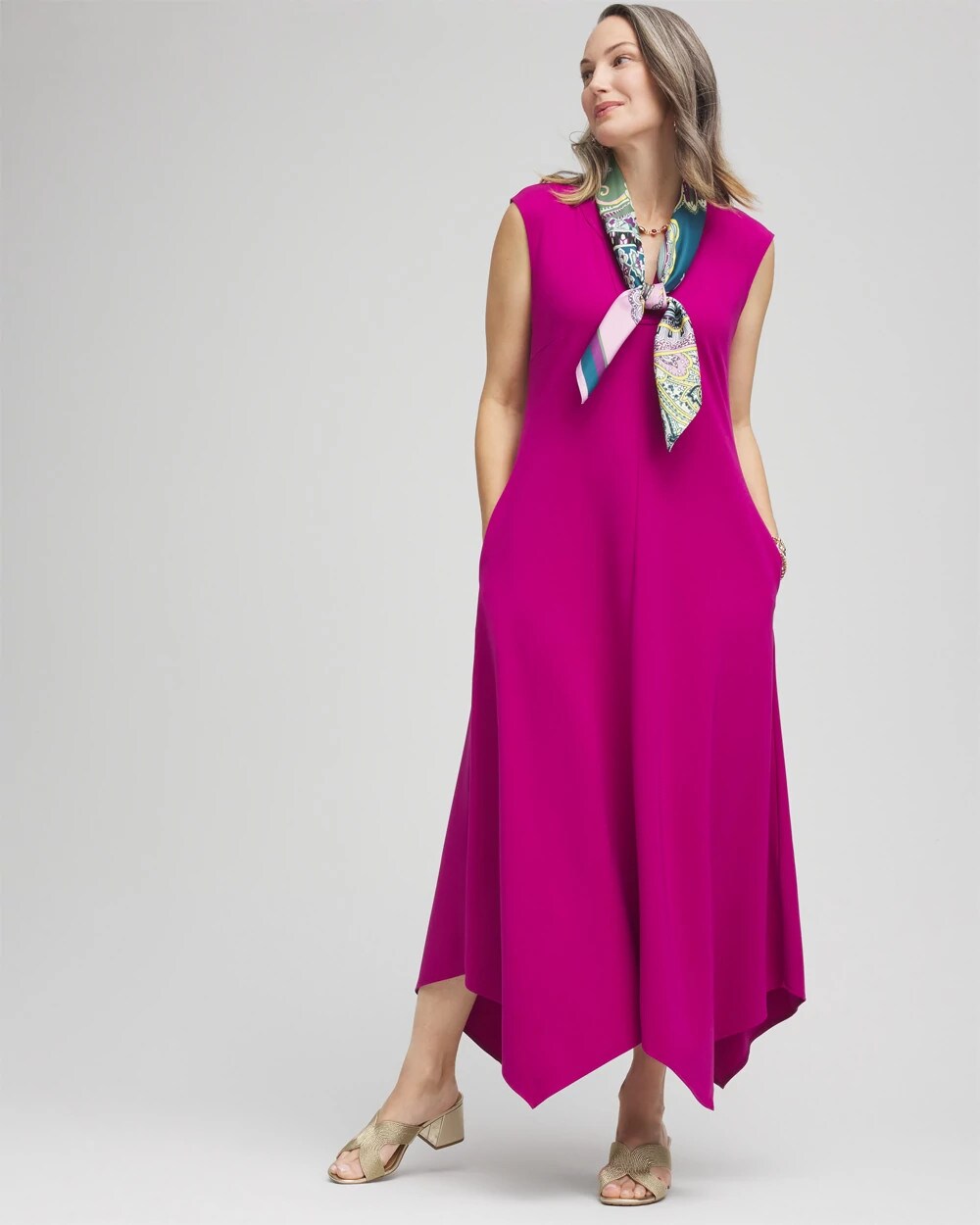 Trapunto Placket Midi Dress - Chico's