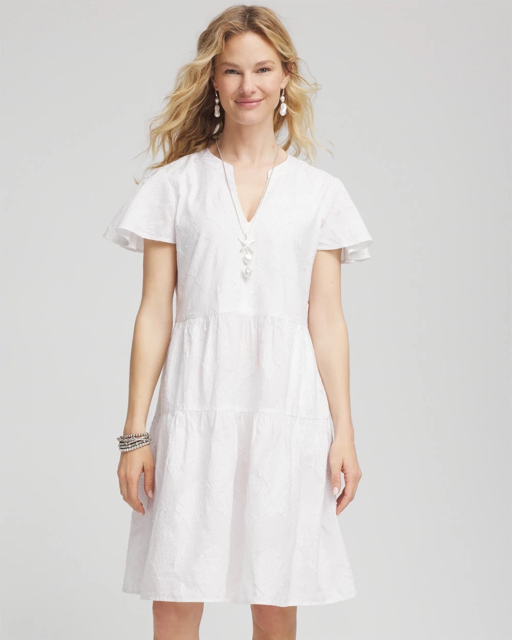 Embroidered Popover Dress - Chico's