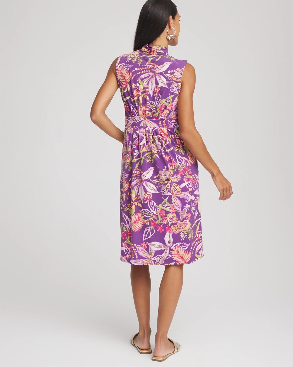 Floral Pleated Jersey Dress - Chico's