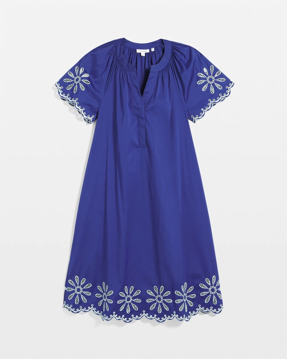 Embroidered Poplin Popover Dress - Chico's