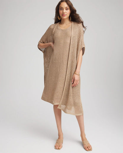 Crochet-Knit Sequins Tank Dress - Chico's