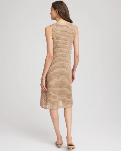 Crochet-Knit Sequins Tank Dress - Chico's
