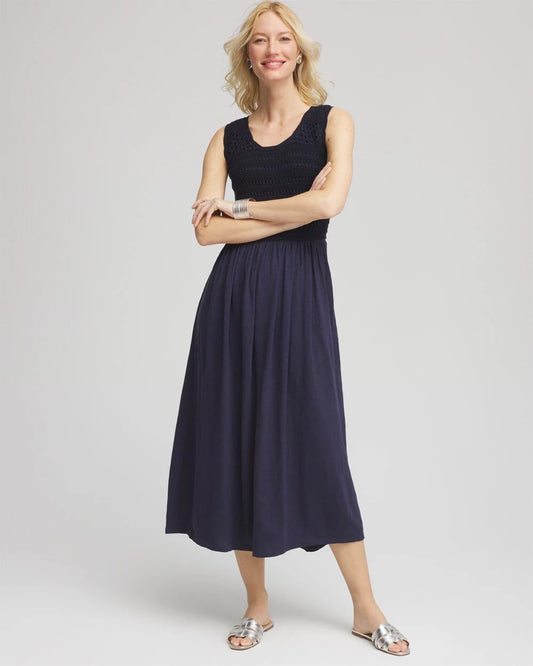 Crochet-Bodice Maxi Dress - Chico's