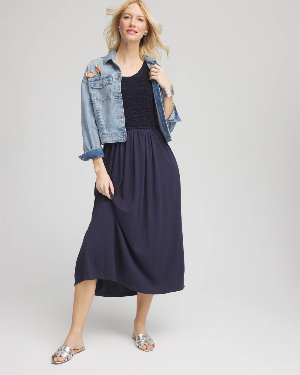 Crochet-Bodice Maxi Dress - Chico's