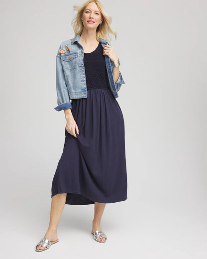 Crochet-Bodice Maxi Dress - Chico's