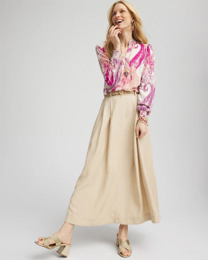 Pleated A-Line Midi Skirt - Chico's