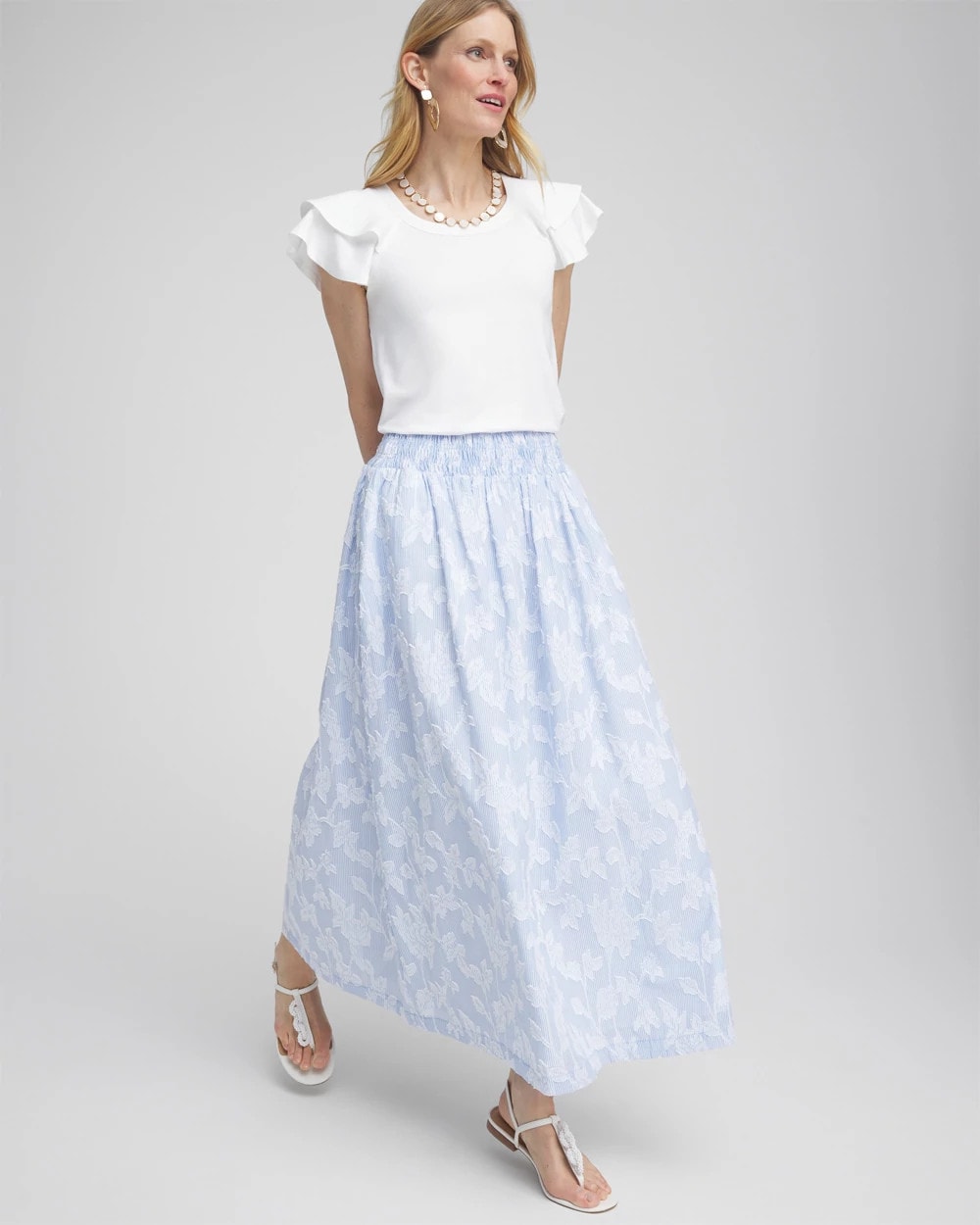 Floral Jacquard Maxi Skirt - Chico's