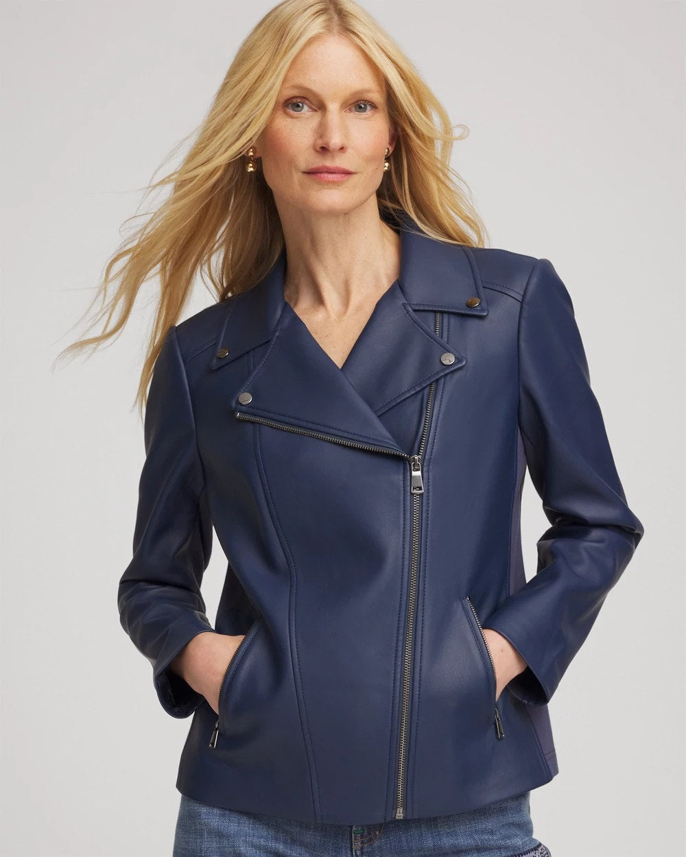 Faux Leather Moto Jacket - Chico's