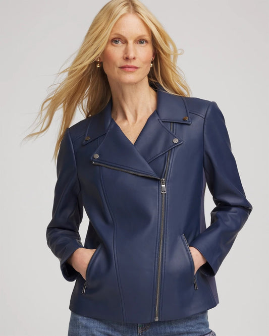 Faux Leather Moto Jacket - Chico's