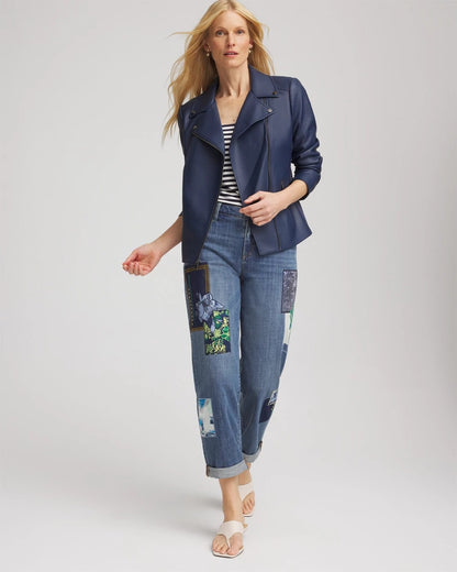 Faux Leather Moto Jacket - Chico's