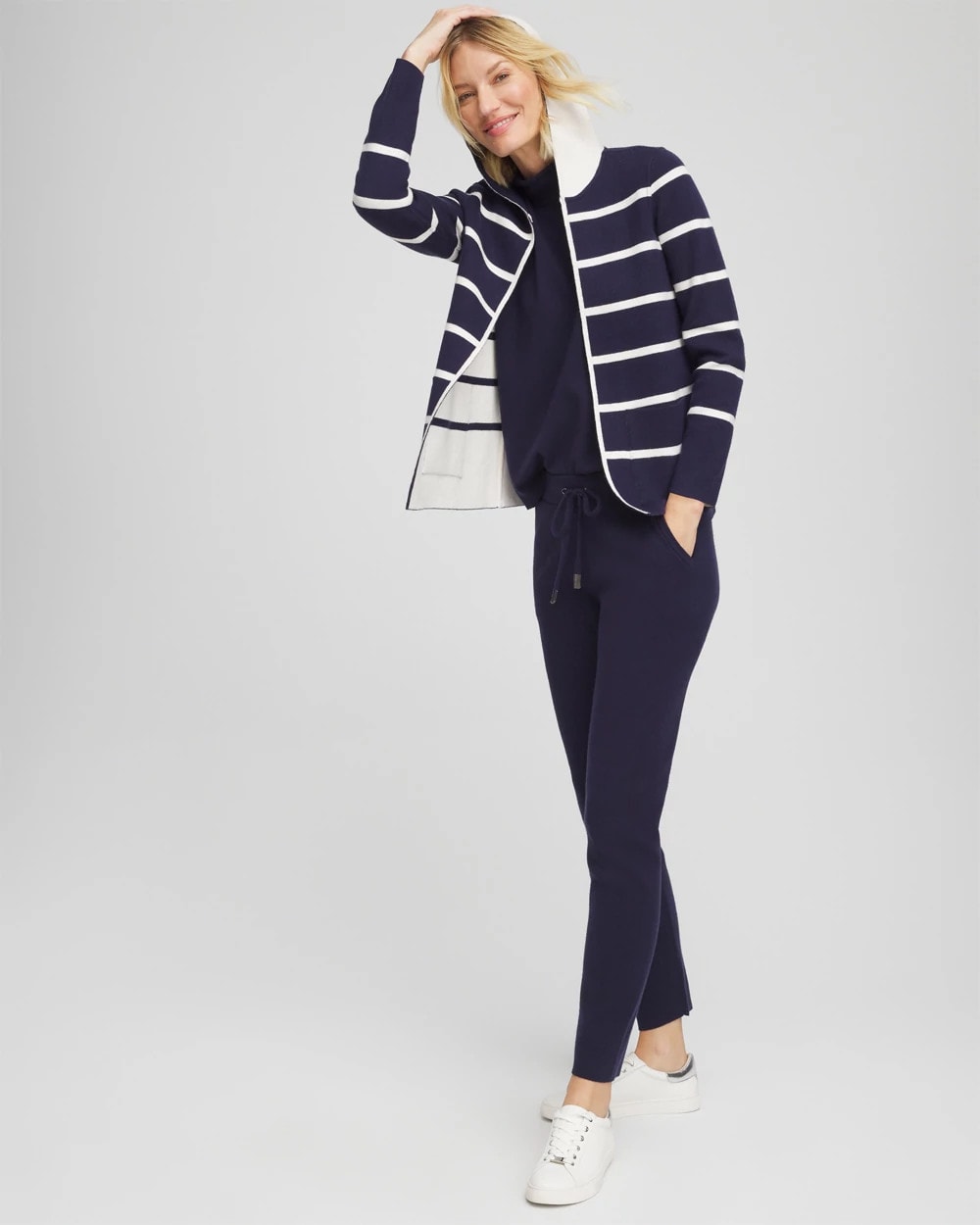 Zenergy® Luxe Reversible Stripe Cardigan - Chico's