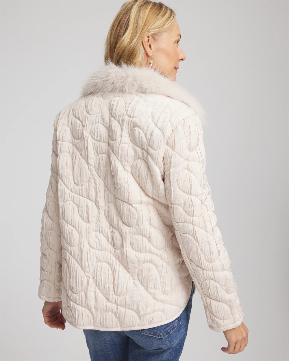Quilted Faux Fur Collar Jacket - Chico's