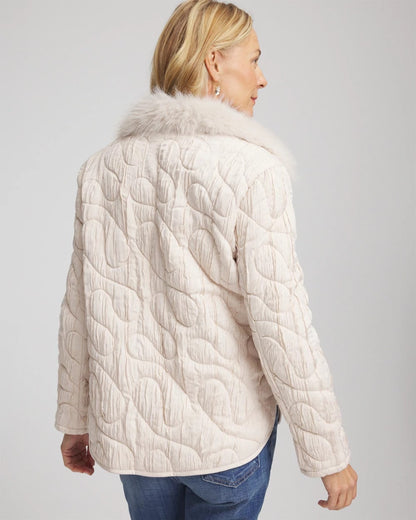 Quilted Faux Fur Collar Jacket - Chico's