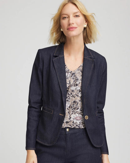 Denim Peplum Blazer - Chico's