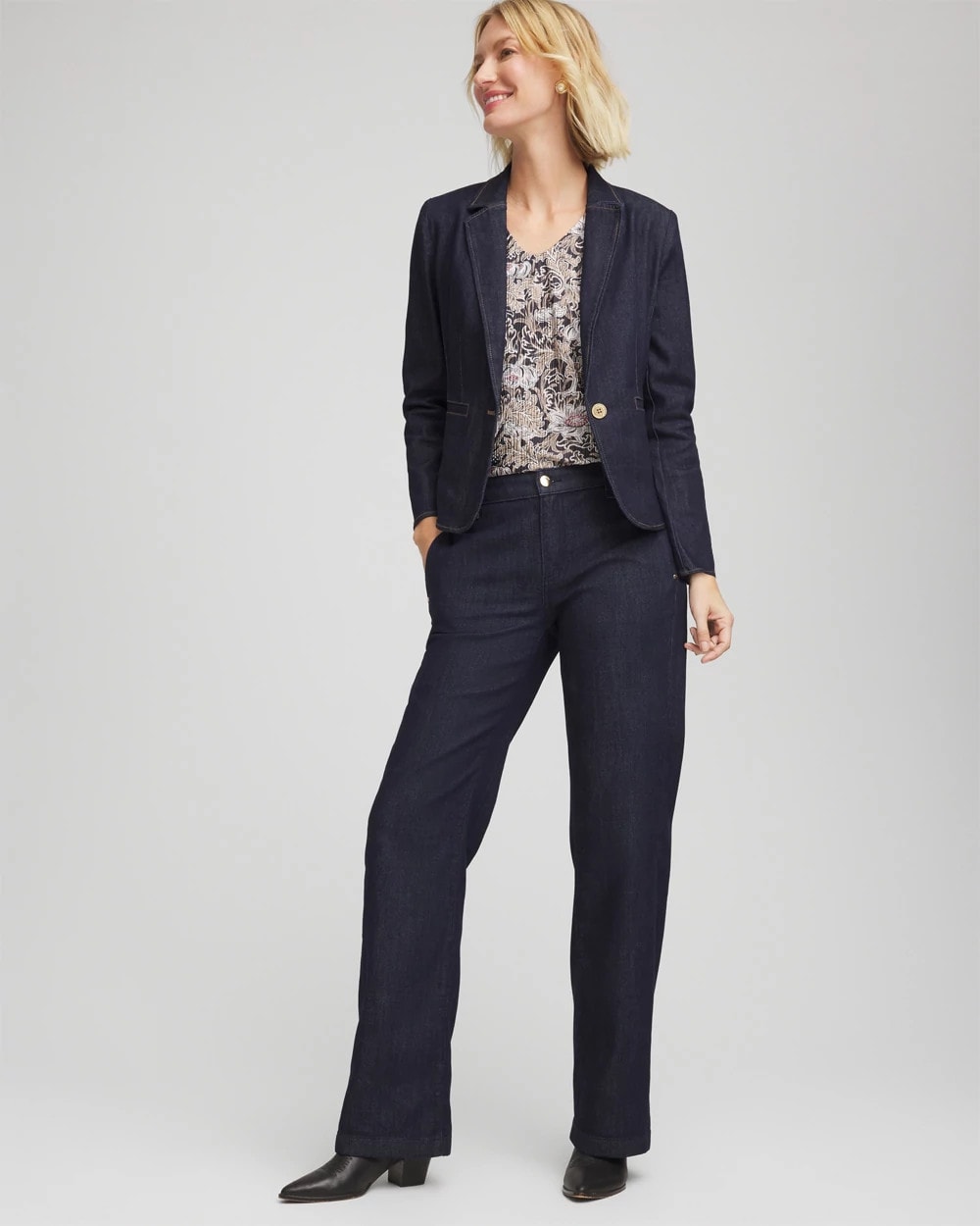 Denim Peplum Blazer - Chico's