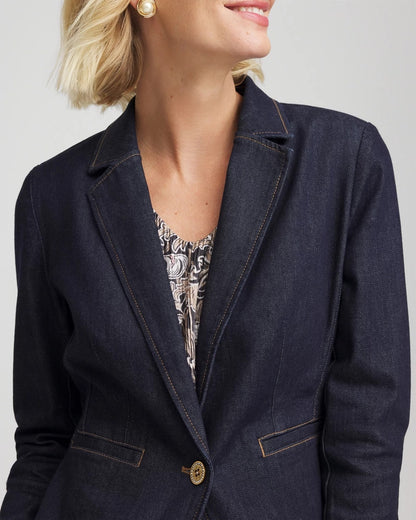 Denim Peplum Blazer - Chico's