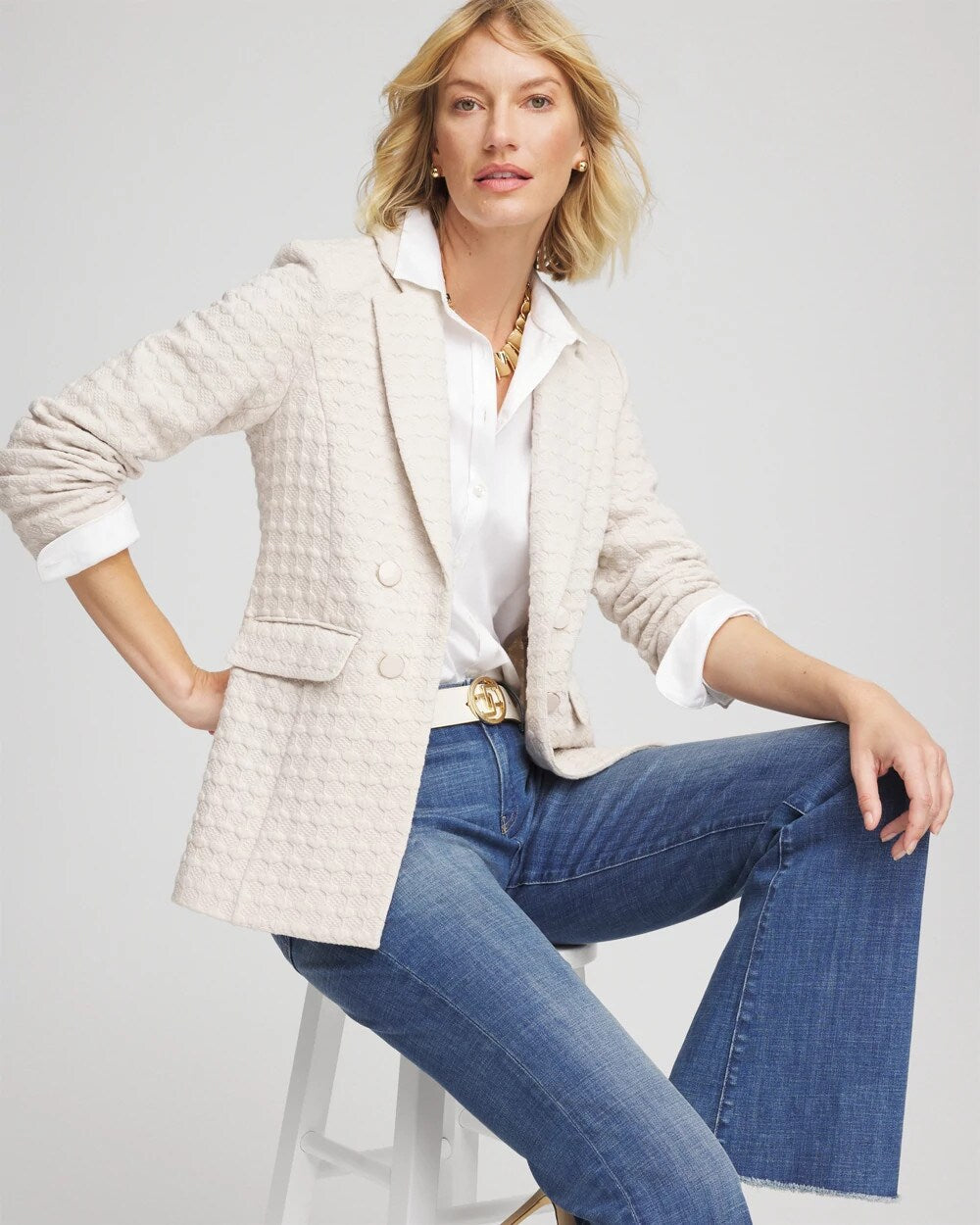 Textured Knit Blazer - Chico's