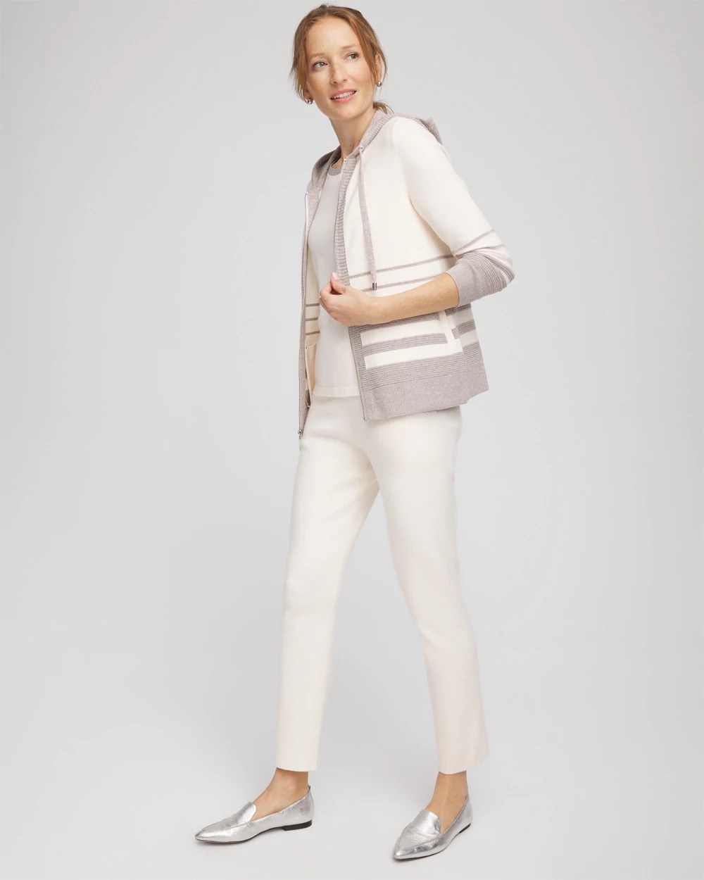 Zenergy® Luxe Metallic Striped Sweater - Chico's