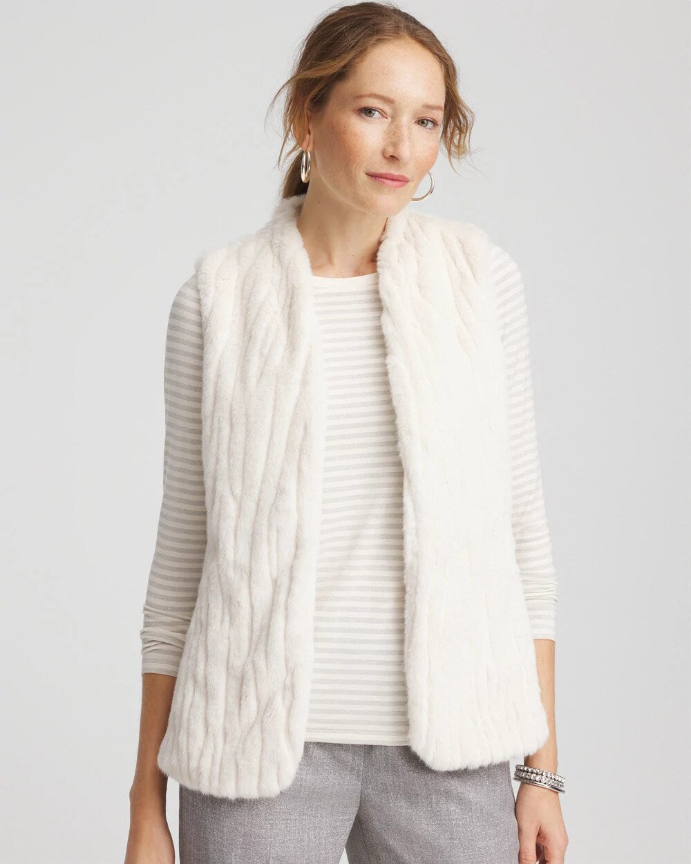 Elongated Faux Fur Vest - Chico's