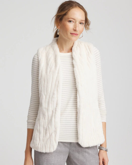 Elongated Faux Fur Vest - Chico's