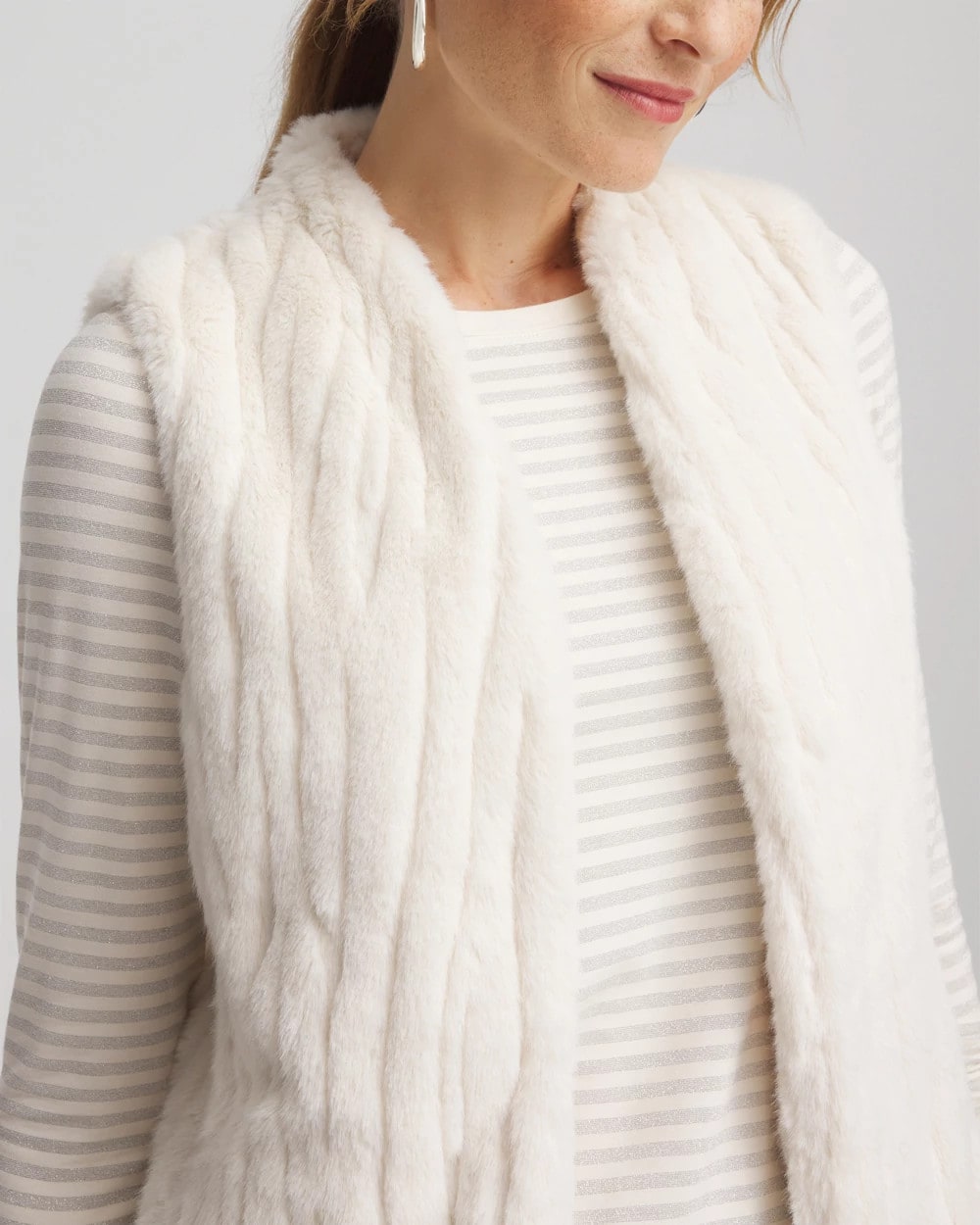 Elongated Faux Fur Vest - Chico's