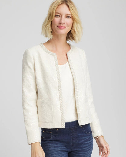 Pearl Trim Tweed Jacket - Chico's