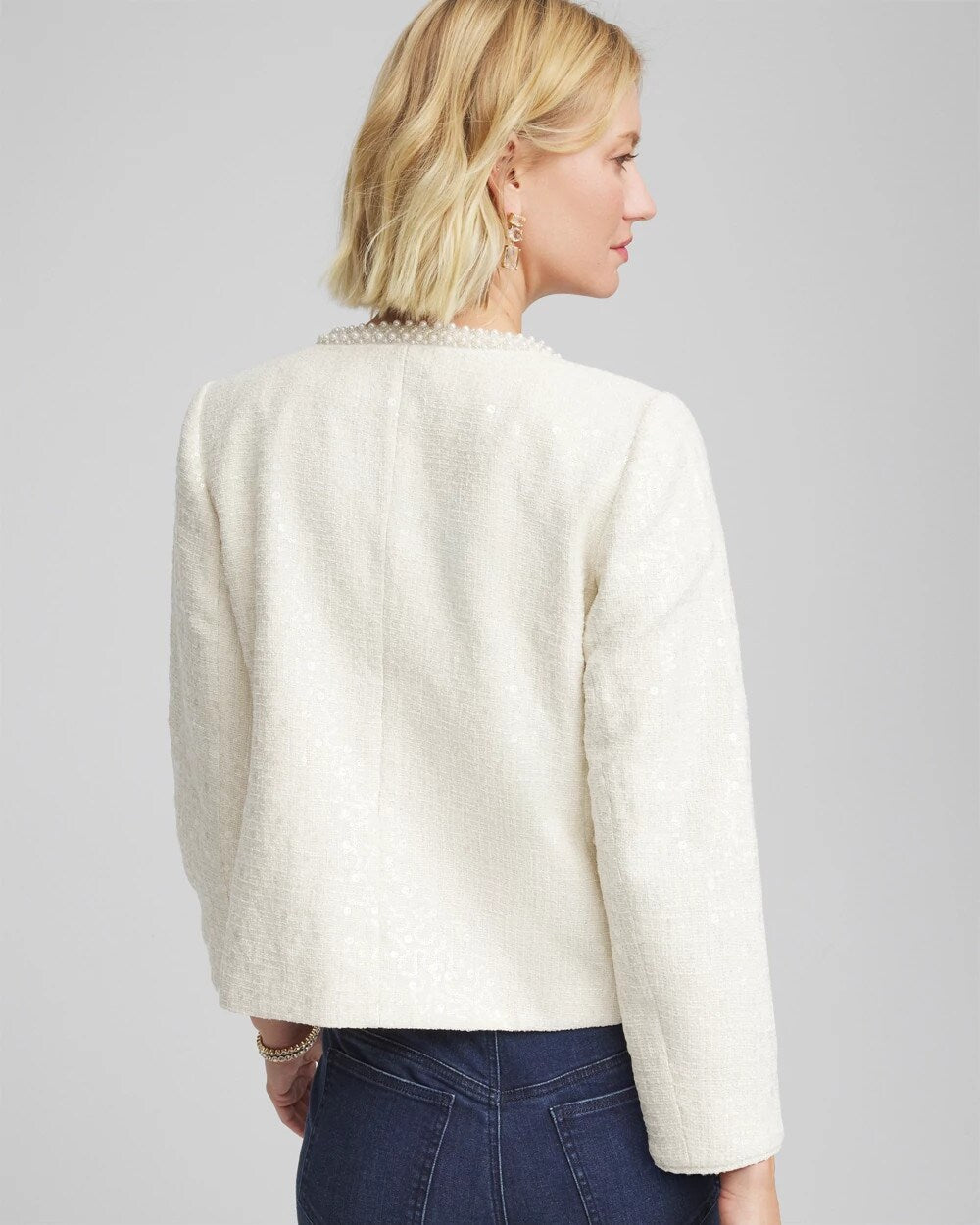 Pearl Trim Tweed Jacket - Chico's