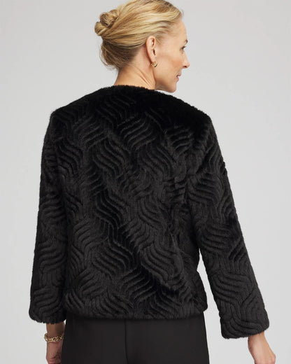Pattern Fur Jacket - Chico's