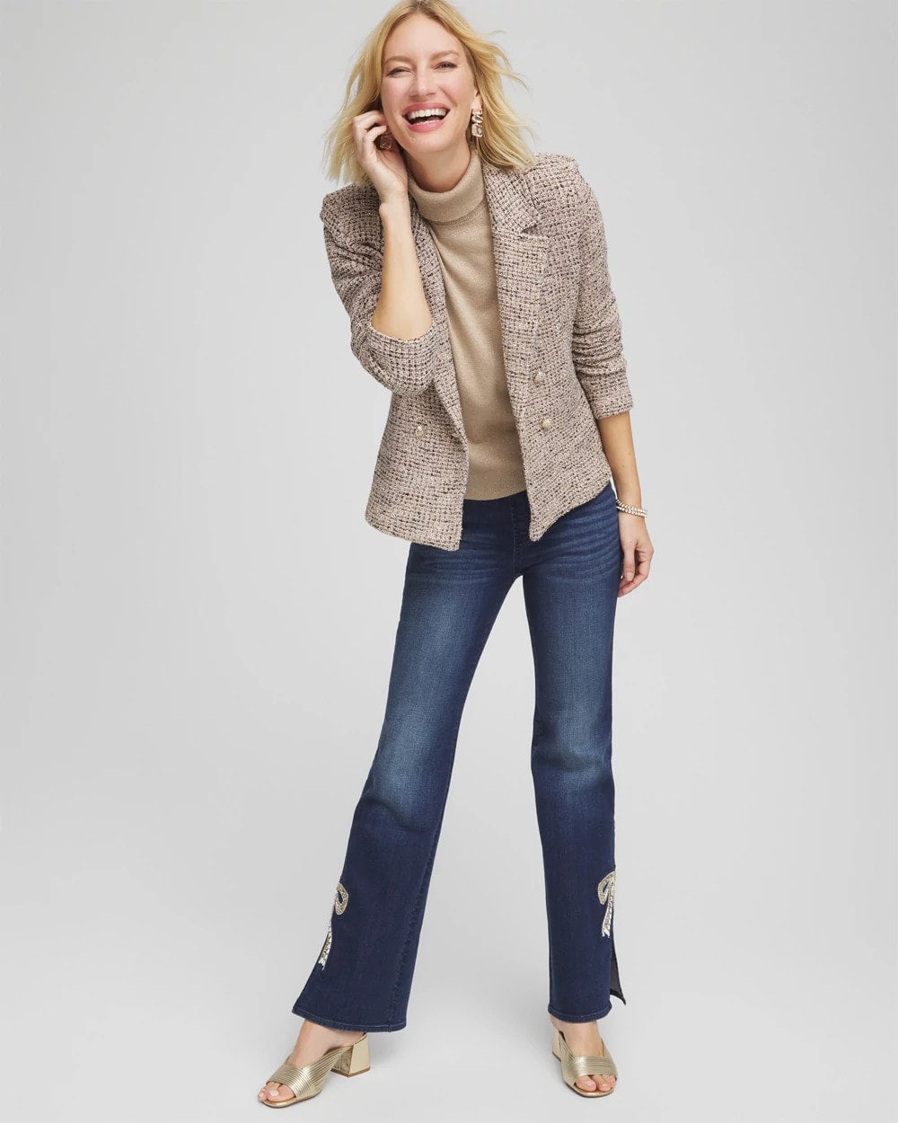 Double Breasted Tweed Blazer - Chico's